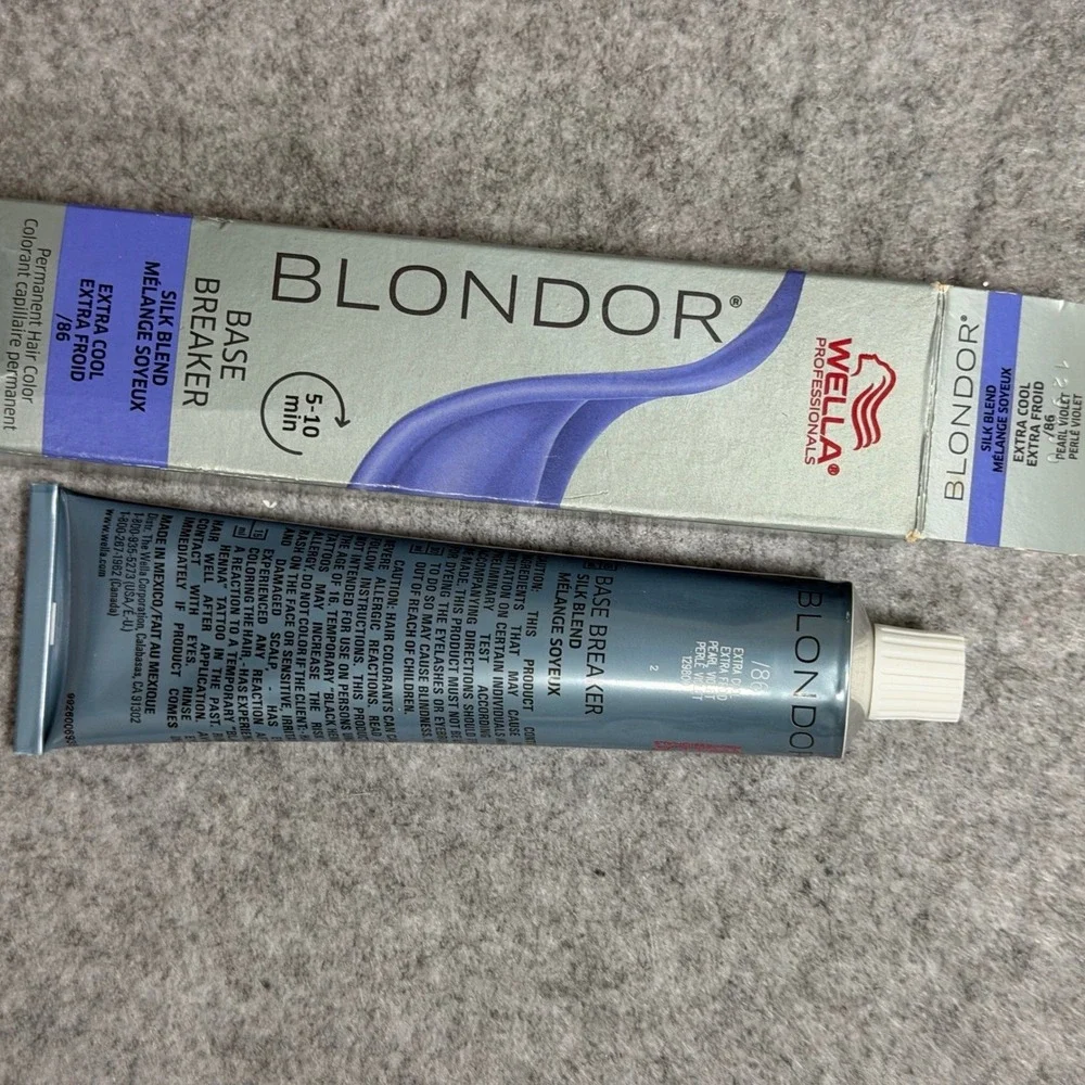 Wella Blondor Base Breaker Extra Cool Pearl Violet /86 Permanent Hair Color 2oz
